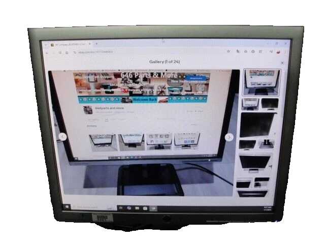 HP Compaq LA1956x Rotating Monitor With VGA & Power Plug Serial # 3CQ3110MG6 - Image 3 of 4