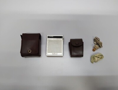 National Micro RF 007 Vintage Radio With Case And Earphone Japan
