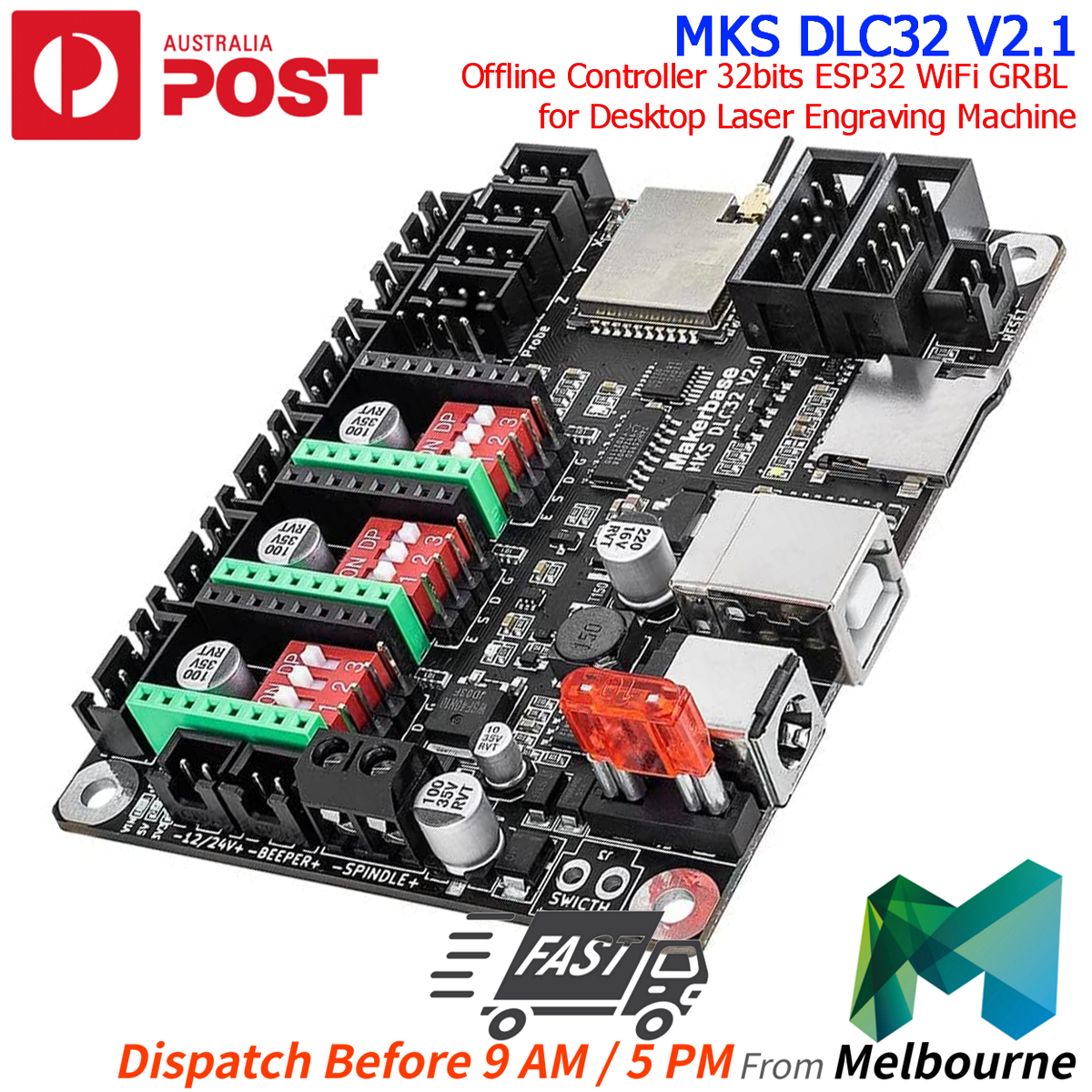 Controller Offline MKS DLC32 Per Stampanti 3D E Laser - WiFi, ESP32, Compatibile Con GRBL E LightBurn - Foto 7