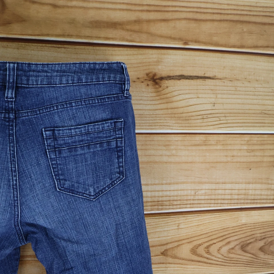 Apt. 9 Бермуды Jean шорты женщин размер 8 синий темно стирка джинсовой ткани карманы заниженной - Изображение 3 из 4