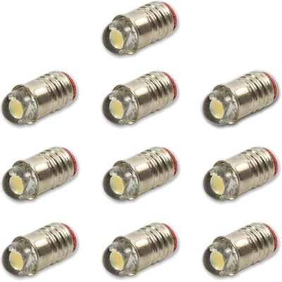 10x E5 Warmweiß LED Glühbirnen 12V-14V - Ideal für Modelle und Projekte