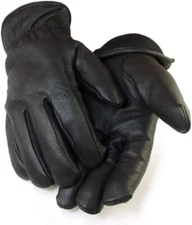 North Star Black Adult 3M Thinsulate Fleece Lined Premium Leather Driving Gloves