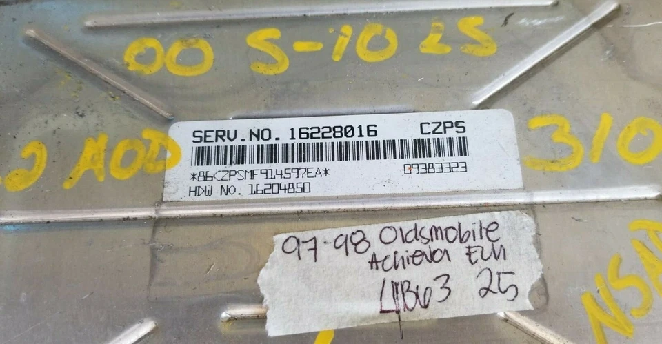 16228016 Oldsmobile Calais Achieva 1997-1998 pcm ecu ecm computer TESTED - Image 3 of 4