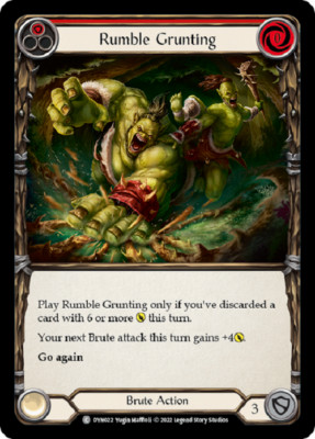 RUMBLE GRUNTING (RED) X3 *FAB DYNASTY*