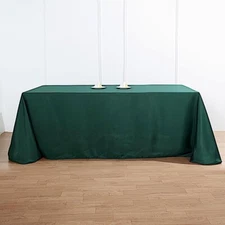 Hunter Green Polyester 90x132" Rectangle TABLECLOTHS Wedding Supplies Linens