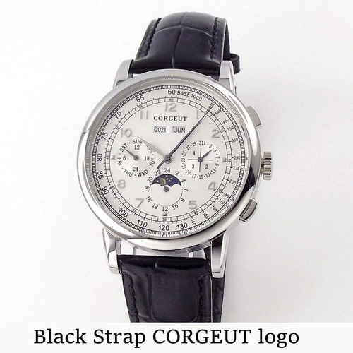 Corgeut 42mm Reloj Hombre Automático Día/Fecha Mes Año Día/Noche Multifunción - Imagen 25 de 33