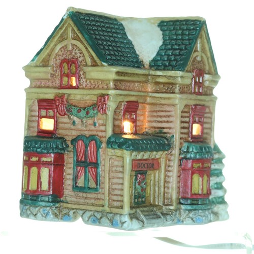 Christmas Village Doctor's House w/light - Picture 2 of 8