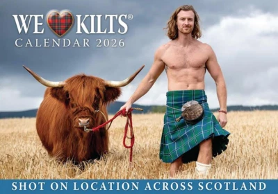KILTS WI HAE Lang Syne We Love Men In Kilts Large Wall Calendar 2026