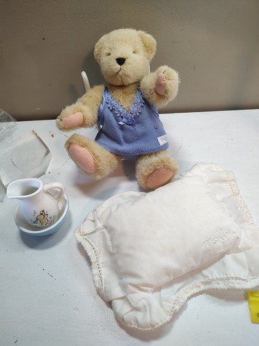 Muffy Vanderbear Night Time Collection, Bear, pillow, Water Pitcher With Bowl - Picture 2 of 12