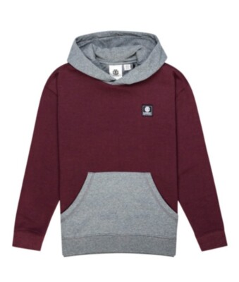 Element Youth Leon Hoodie Size M/12 Color Burgundy/Grey NWT 