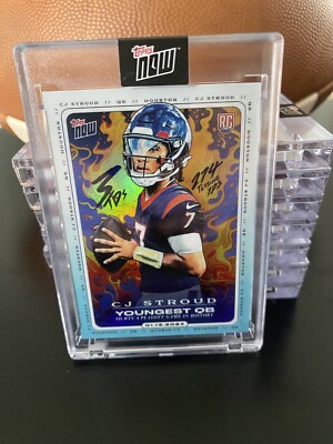 2023 Topps now playoff CJ Stroud CJ2 RC art by Tyson Beck