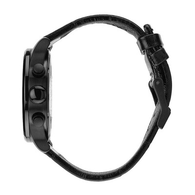 Nixon Sentry Chrono Black Leather Strap Men