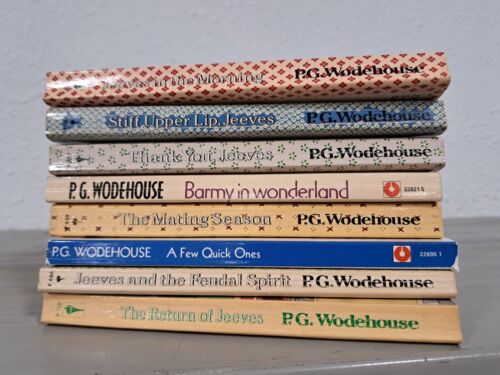 Lot of 8 P.G WODEHOUSE Paperback Book JEEVES Vintage English Comedy Penguin - Picture 1 of 6