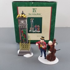 Dept 56 “FOUR CALLING BIRDS” 12 Days of Dickens Heritage Village IV 58379