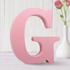 6 Inch Pink Wood Letters Unfinished Wooden Letters for Wall MAGA Decorative Stan