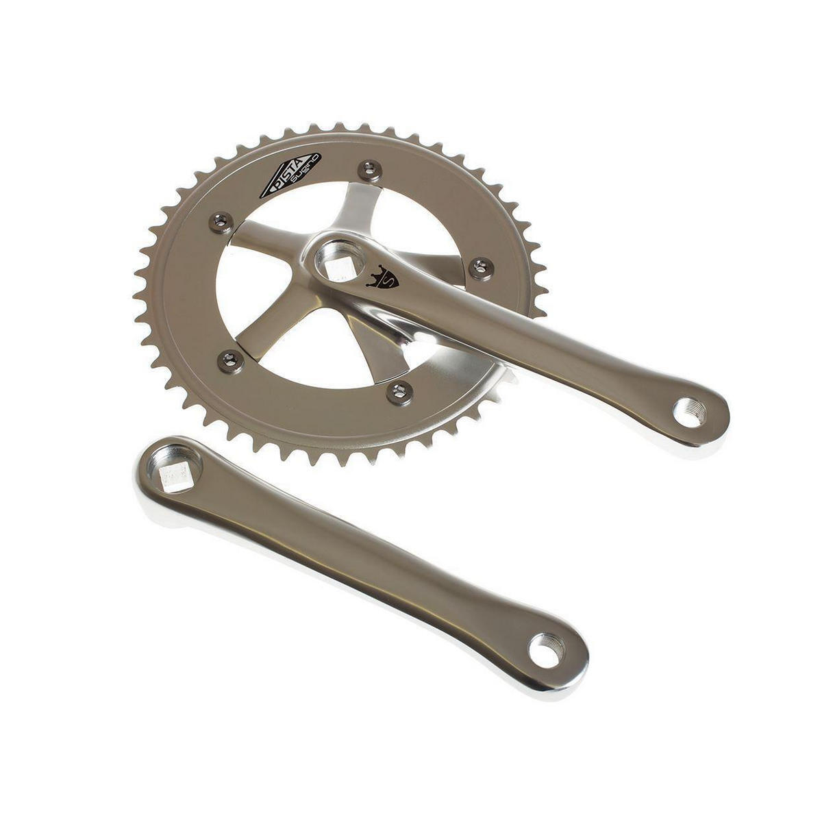 Fixed Gear Crankset Pista RD2 48D Silver CSSS1505 Sugino Fixed Gear Crankset Pista RD2 48D Silver CSSS1505 Sugino