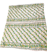 Vintage Twin Yellow Multicolor Floral Bed Comforter TT 