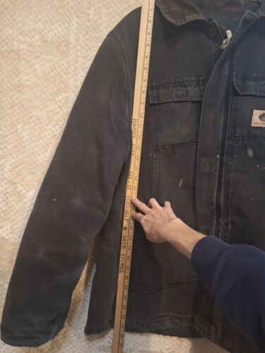 Carhartt Giacca Uomo X-Large Nero Cappotto da Lavoro Trapuntato Anticato - Foto 11 di 15