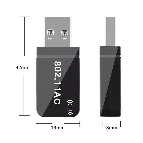 1300 Mbps USB-3.0 WiFi Adapter Long Range Dual Band 5Ghz Wireless Network Dongle - Afbeelding 6 van 10