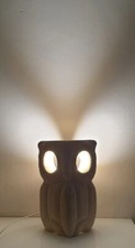 29 cm lampe chouette hibou albert tormos vintage 70 sculpture pierre owl stone