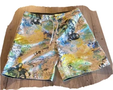Captain Morgan Swim Trunks Mens Sz LARGE Mesh Lining Cargo Pocket