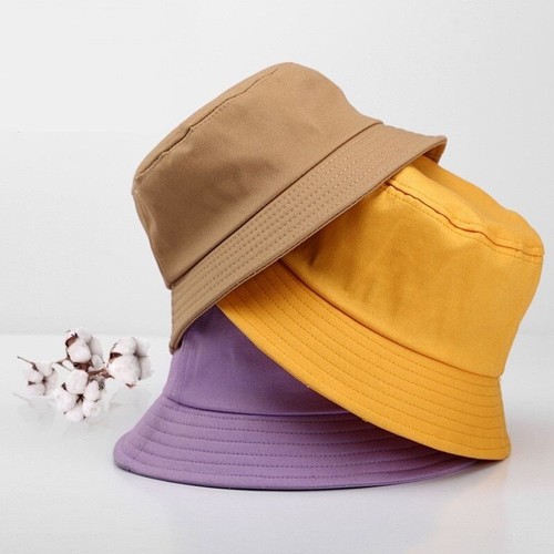 Women Wide Brim Bucket Hat Men Round 