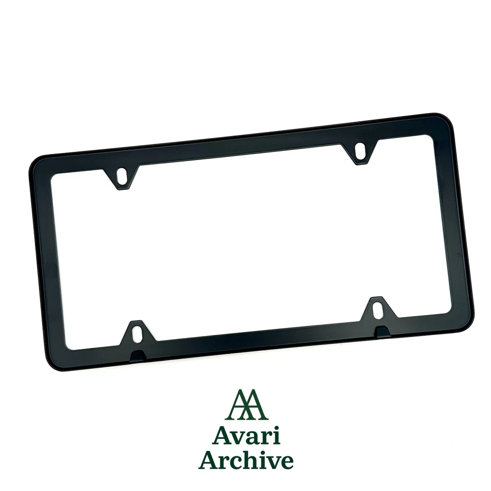 Mercedes Benz AMG Slimline Black Stainless Steel License Plate Frame OE Q6880138 - Image 3 of 4