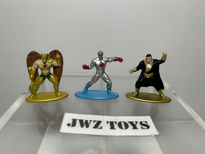 DC Comics Nano Metalfigs x3 Bundle: Captian Atom, HawkMan & Black Adam