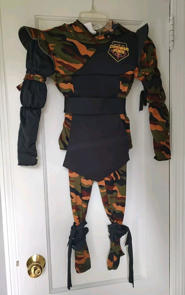 Disfraz Ninja Special Ops Niño Talla M (8-10) Top Camuflado con Capucha Pantalones Cinturón Sin Máscara Foto 2 de 4