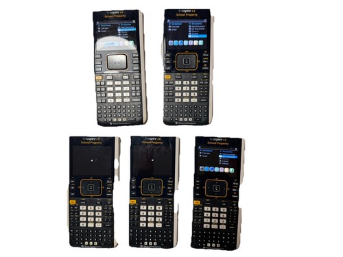 Texas Instrument TI Nspire CX Color-Display Graphing Calculator School Lot Of 5