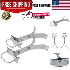 6  Heavy-Duty Wall Mount Pair for TV Antenna Mast with 2 Brackets with Lag Bolts