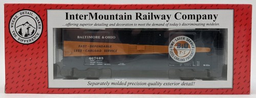 Coche de carga InterMountain 25146S-04 O B&O 1937 AAR 40' puerta única #467423 (2 rieles) | Zustand: New