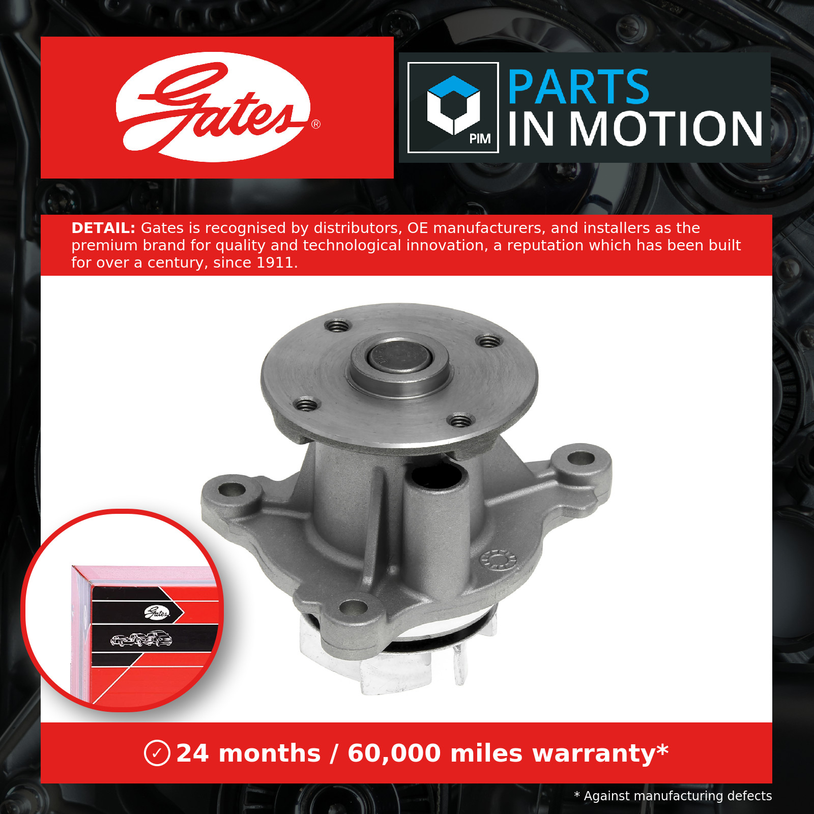 4x ✅Fits GATES WP0174 WP0174 WATERPUMP  ⭐UK Seller⭐ - Image 14