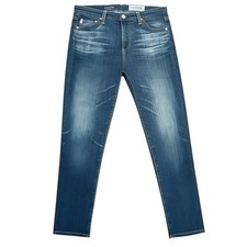    AG Adriano Goldschmied Slim Fit Jeans Whiskered Faded Medium Dark Wash 28   