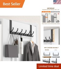 Over the Door Hooks Hanger with Extended Arms, Fit 1 3/8" Door, F18U, Towel Rack