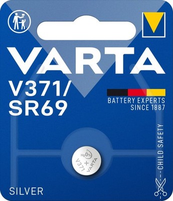 Batterien V371/SR69 Knopfzelle, 1 Stück, Silver Coin, 1,55V, für elektronisch...