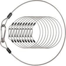 10 Pack Stage Light Safety Cables for Stage DJ Party Lights Thickened 1/8 Diamet