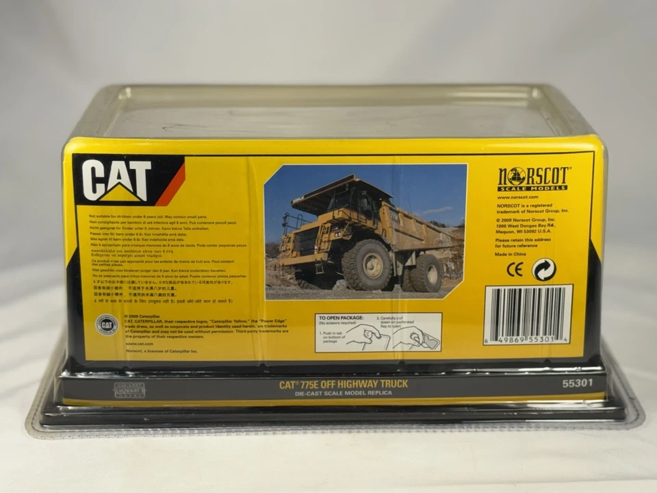 CAT 2009 1/64 Scale Die Cast, 775E OFF HIGHWAY TRUCK, NORSCOT WI, BRAND NEW, BOX - Image 3 of 4