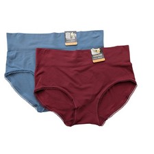 Wacoal 875332 Feeling Flexible Full Brief Panty 2 Pair Small Red Blue NWT