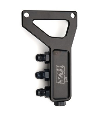 Ti22 PERFORMANCE Fuel Block four 6AN one 8AN w/Bracket- TIP5590