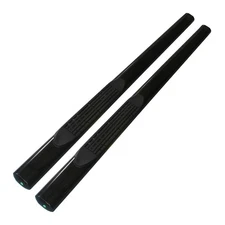 Black 5in Steel Oval Straight w/2 Pads Step Nerf Bar for 09-19 Ram Standard Cab