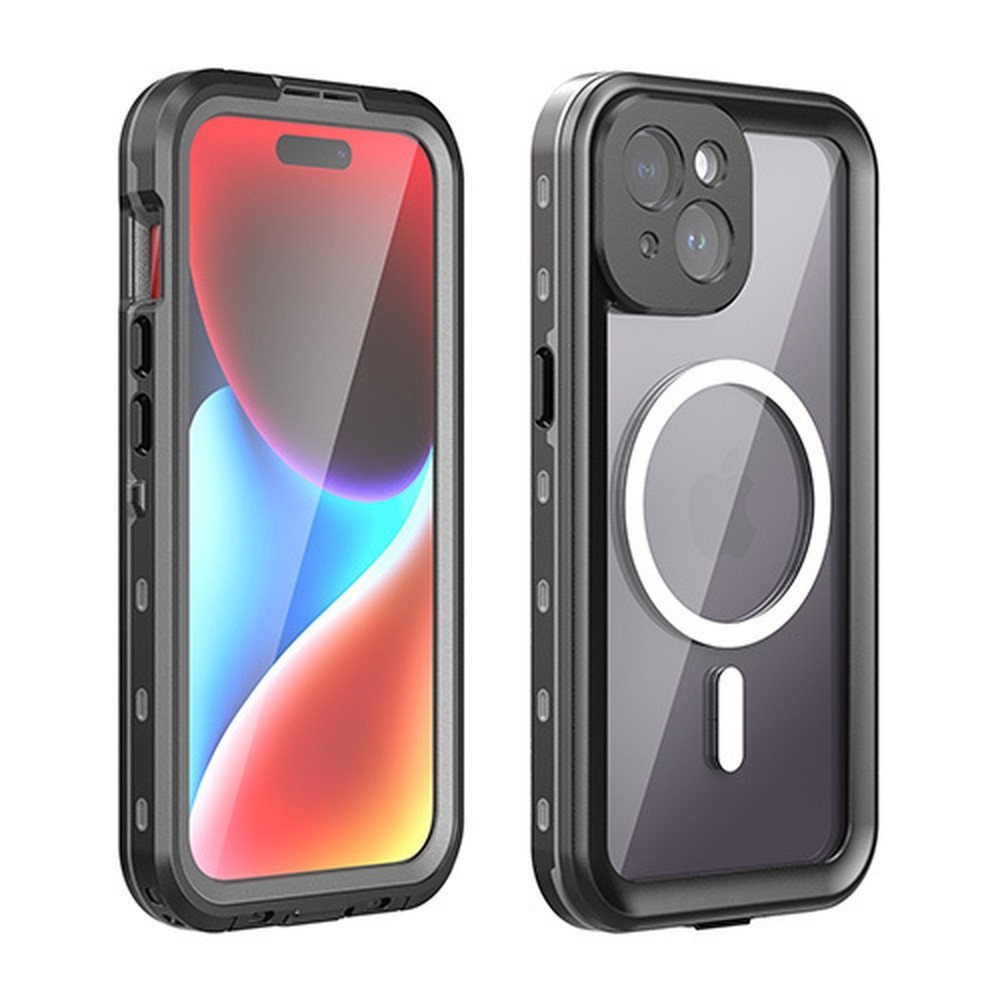 Coque étanche pour iPhone 15 Noir : finis les dégâts d'eau à la plage ou piscine