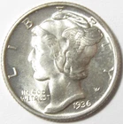 1936 Mercury Dime - UNCIRCULATED - #11105-10