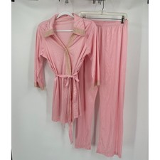 Gilead Womens Vintage Pajama Set Size M Pink Coquette MCM Feminine Romantic