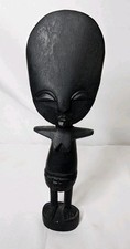 Vintage African Wood Carving Ashanti Akuaba Fertility Doll Ghana Statue 8"
