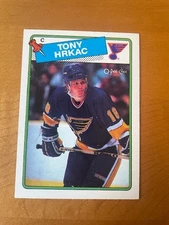 1988-89 O-Pee-Chee Set Break OPC #129 Tony Hrkac RC - St. Louis Blues NRMT