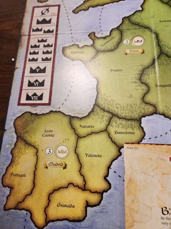 RISK EUROPE The Enhanced Game of Medieval Conquest 2019 Hasbro 99% Complete  - Image 2 of 4