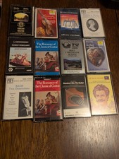 lot 12 cassette tapes classical Mozart classical guitar Bizet various