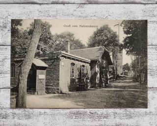 Hahnenkamm greeting Alzenau postcard mountain inn Ludwigsturm Spessart used