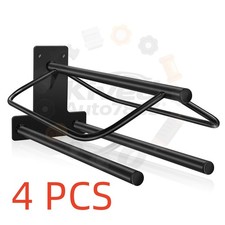 Black Horse Saddle Rack 4X Wall Mounted with Pad Bar Saddle Storage Stand